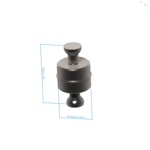 Bolt - without thread, AF25, 10 pieces product photo Back View L