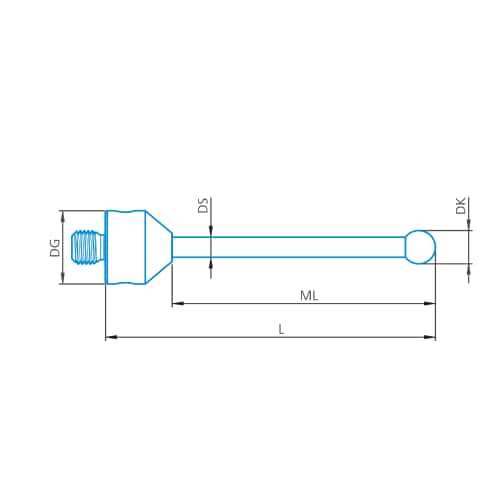 Stylus straight M5, DK6 L136 product photo Front View L