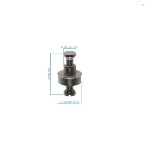 Bolt for Adjusting element simple and Adjusting element double - AF25, 5 pieces product photo Back View L
